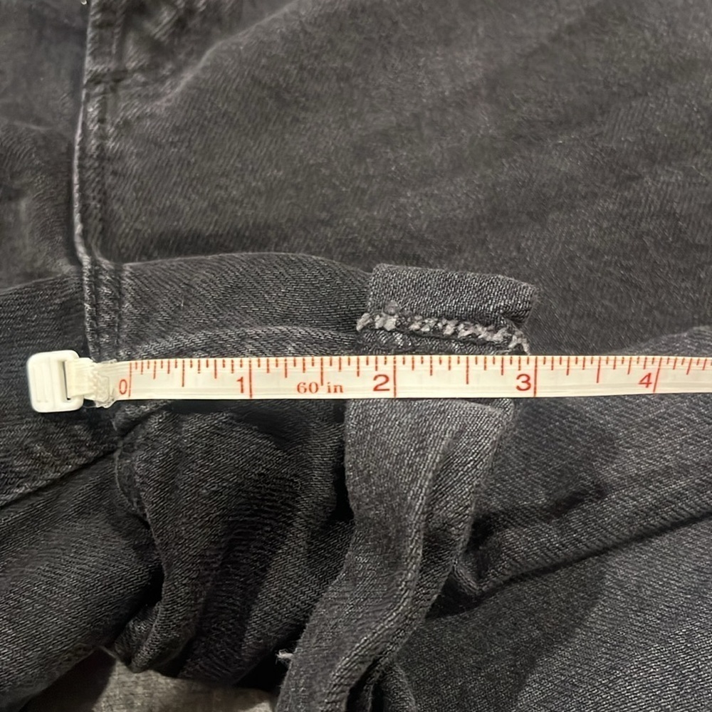 Dynamite high rise rolled hem black jean mom shorts 31 - Picture 7 of 8